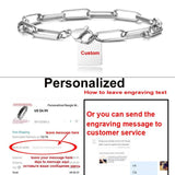 Personalized Chic Paper Clip Chain Bracelet
