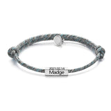 Personalized Couples Bracelets with Name and Date, Magnetic Clasp Lock