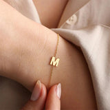 Initial Bracelet Stainless Steel Alphabet Letter A-Z Personalize Jewelry