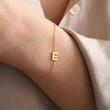 Initial Bracelet Stainless Steel Alphabet Letter A-Z Personalize Jewelry