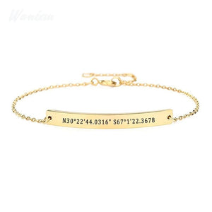 Engraved Name Bracelets Heart Crown Bracelet