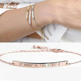 Engraved Name Bracelets Heart Crown Bracelet