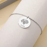 Pet Photo Name Bracelet for Women Stainless Steel Portrait Bracelets