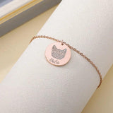 Pet Photo Name Bracelet for Women Stainless Steel Portrait Bracelets