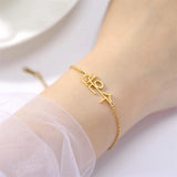 Lemegeton Name Bracelets Women Personalized Name Bracelet Stainless Steel