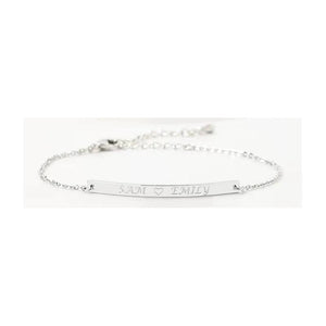 Engrave Name Personalized Bracelets Stainless Steel Couple Men Women