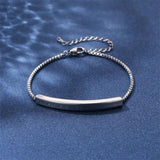 Personalized Name Bar Bracelet Stainless Steel Gift