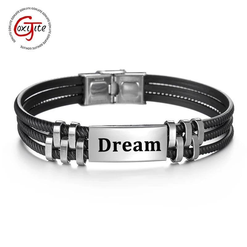 Personalized Rope Light Bracelet Stainless Steel for Men