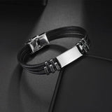 Personalized Rope Light Bracelet Stainless Steel for Men