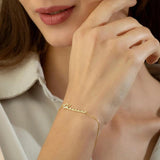 Personalized Couple Bracelets Stainless Steel Valentine's Box Chain