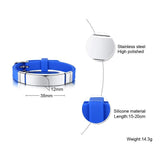 Engraved Silicone Bracelet Stainless Steel Bangle