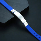 Engraved Silicone Bracelet Stainless Steel Bangle