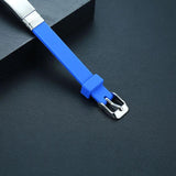 Engraved Silicone Bracelet Stainless Steel Bangle