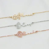 VishowCo Birth Flower Name Bracelet Personalized for Women