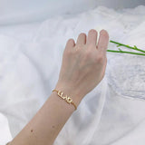 Hebrew Initial Charms Bracelet Stainless Steel Jewelry
