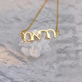 Hebrew Initial Charms Bracelet Stainless Steel Jewelry