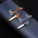 Customizable Name Cuff Bangles Stainless Steel Bracelets