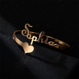 Customizable Name Cuff Bangles Stainless Steel Bracelets