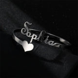Customizable Name Cuff Bangles Stainless Steel Bracelets
