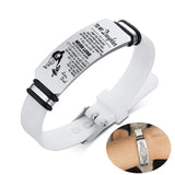 Daughter Inspirational Bracelet Stainless Steel & Silicone Engraved Adjustable