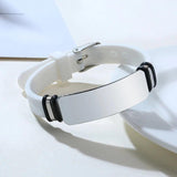 Daughter Inspirational Bracelet Stainless Steel & Silicone Engraved Adjustable