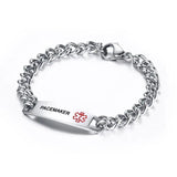 Men's Stainless Steel Medical Sign Bangle Bracelet