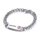 Men's Stainless Steel Medical Sign Bangle Bracelet