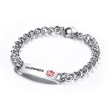 Men's Stainless Steel Medical Sign Bangle Bracelet