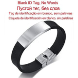 Personalized Engrave Stainless Steel ID Tag Bracelet for Men
