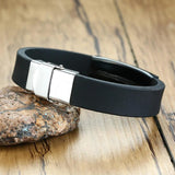 Personalized Engrave Stainless Steel ID Tag Bracelet for Men