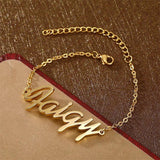 Custom Name Bracelet Stainless Steel Engraved Handwriting Jewelry