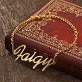 Custom Name Bracelet Stainless Steel Engraved Handwriting Jewelry