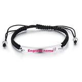 Engraved Name Bracelets Stainless Steel Bracelet For Men Women Jewelry