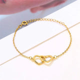 Personalized Stainless Steel Engraved Name Bracelet with Diamond Heart