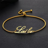 Personalized Arabic Letter Name Bracelet Women Stainless Steel