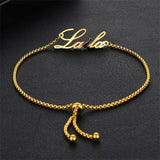 Personalized Arabic Letter Name Bracelet Women Stainless Steel