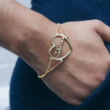 Personalized Name Bracelet with Heart Charm