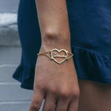 Personalized Name Bracelet with Heart Charm