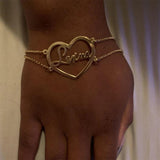Personalized Name Bracelet with Heart Charm