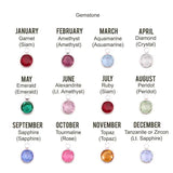 Personalized Birthstone Bracelet Stainless Steel Chain Family Gift for Mom