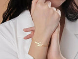 Script Bracelet Gold, Dainty Name Bracelet, Personalized Script Jewelry