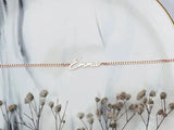 Script Bracelet Gold, Dainty Name Bracelet, Personalized Script Jewelry