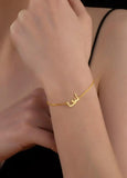 Arabic Name Bracelet for Women Stainless Steel Personalized Wrist Chain