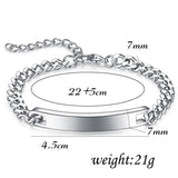 Personalized Stainless Steel ID Bracelet for Men