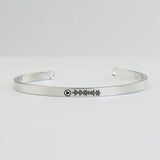 Personalized Music Code Bracelet Engraved Cuff Bangle Gift