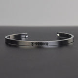 Personalized Music Code Bracelet Engraved Cuff Bangle Gift