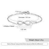 Personalized Silver Name Bracelet Infinity Love Chain Link Adjustable Bracelet