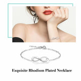 Personalized Silver Name Bracelet Infinity Love Chain Link Adjustable Bracelet