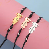 Lovely Baby Shape Bracelet for Pulseras - Custom Boy Girl Names Rope Bracelet