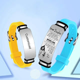 Personalized DIY Silicone Bracelets from DAD To Daughter Son Courage Wristband
